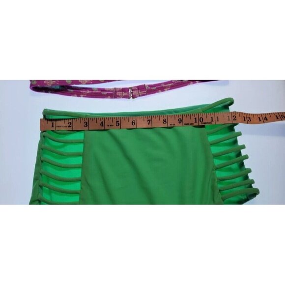 Cremiux Swim Bikini Women Halter Size Medium Bottom High Weist Multicolor - Picture 10 of 11